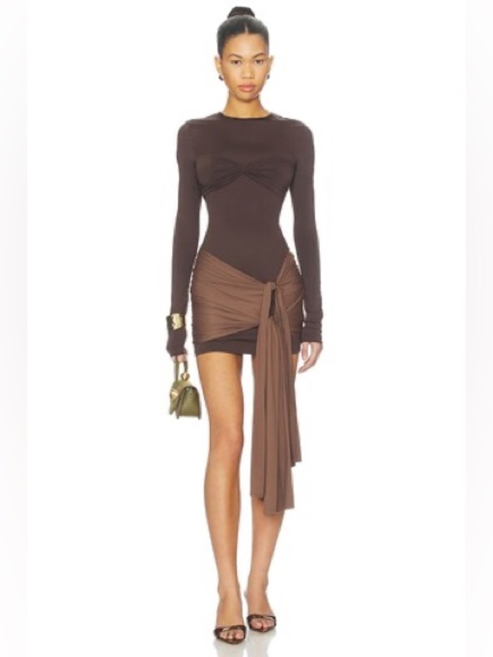 New Revolve Lioness Midnight Mini Dress in Chocolate Size Large